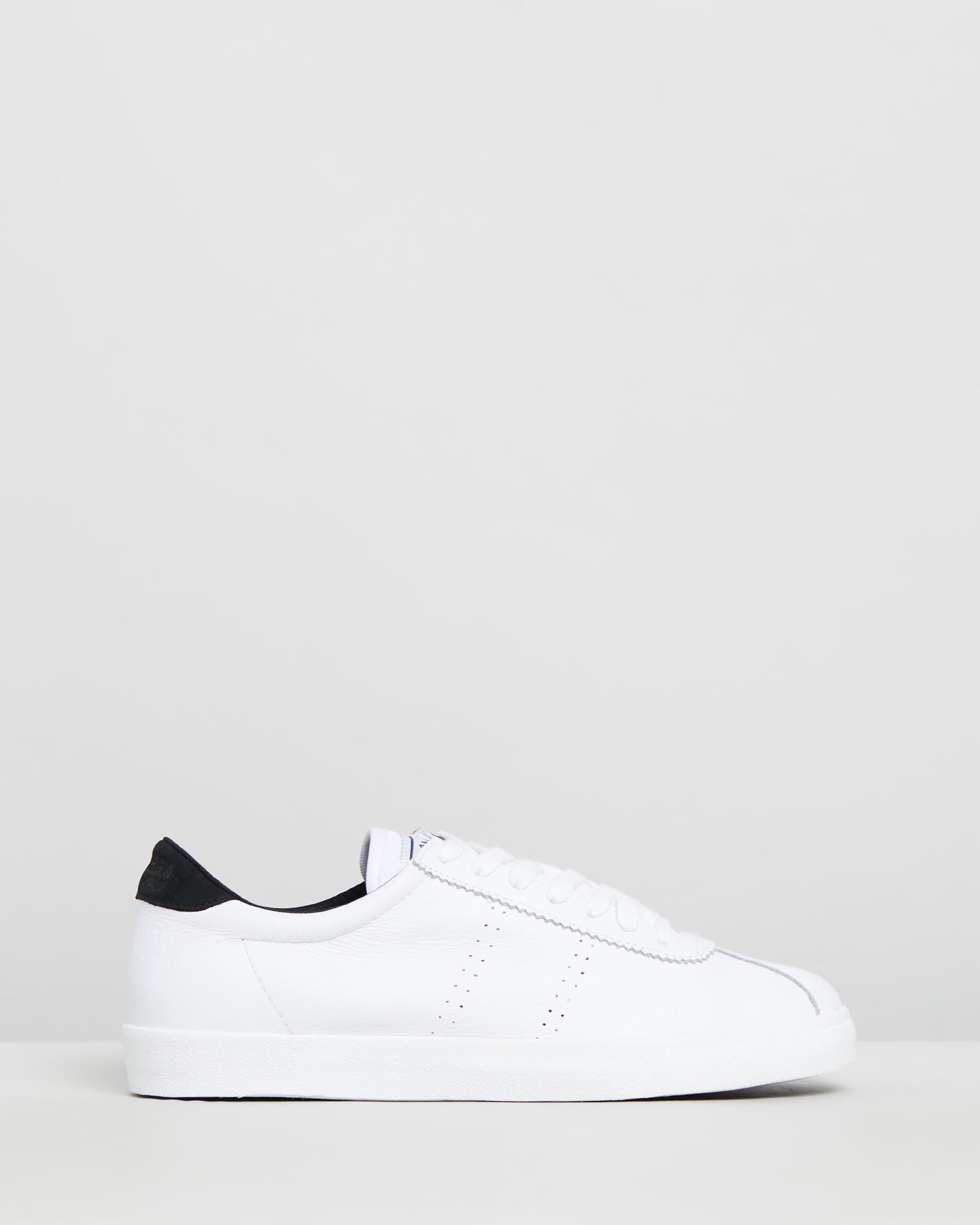 2843 Sport Club Sneakers - Unisex White & Black by Superga | ShoeSales