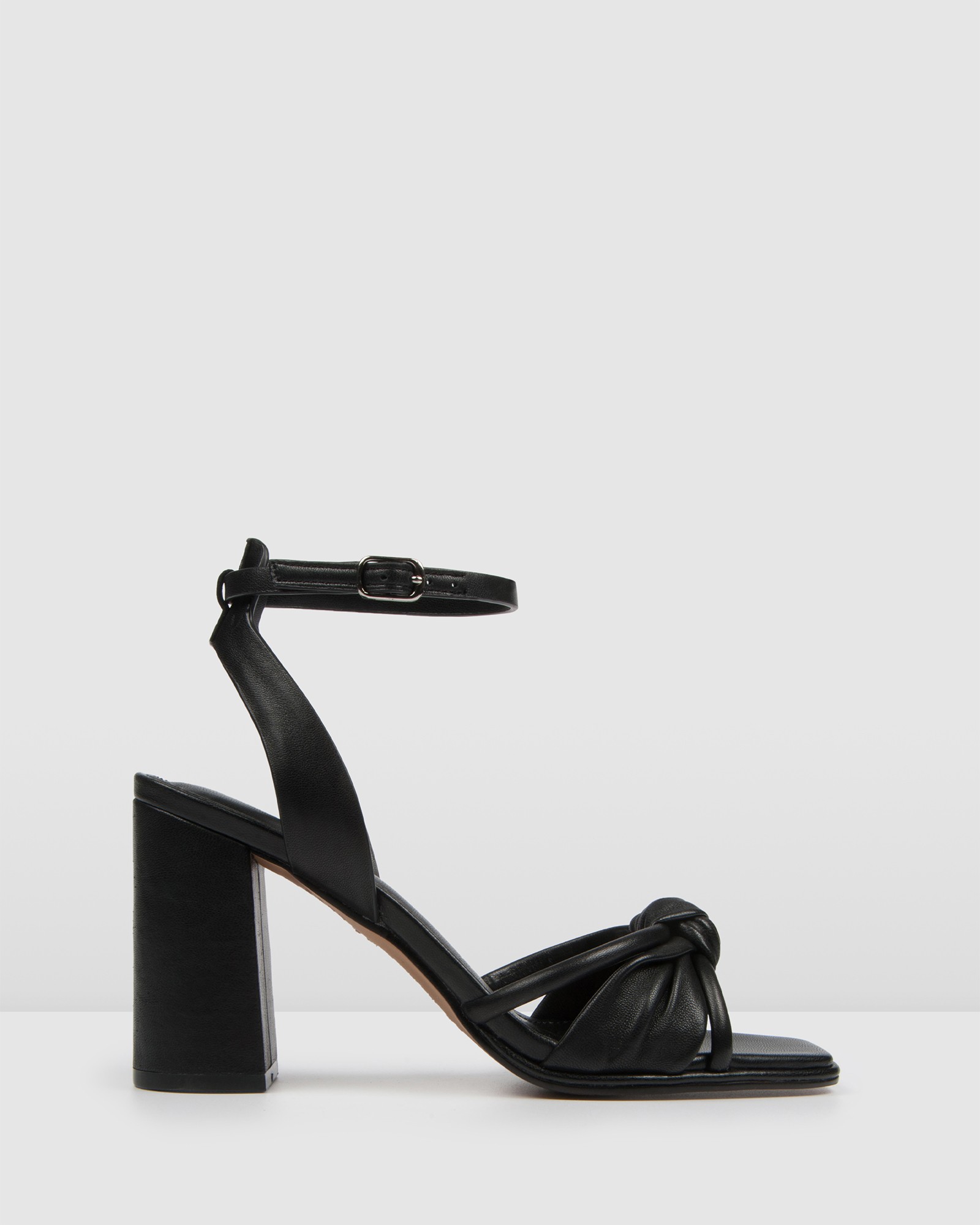 Adia High Sandals Black Leather by Jo Mercer | ShoeSales