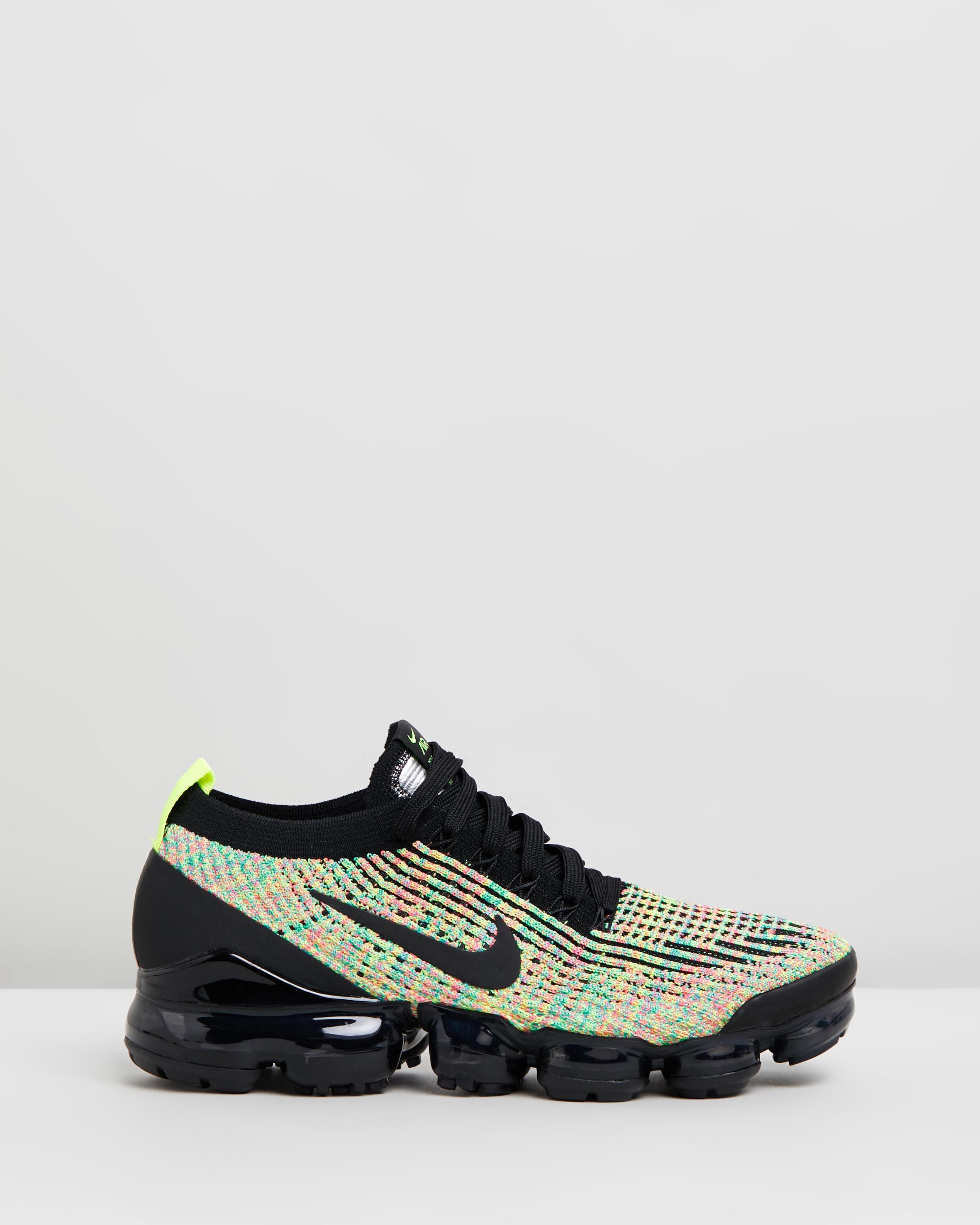 Air Vapormax Flyknit 3 Women s Black Volt Blue Lagoon by Nike