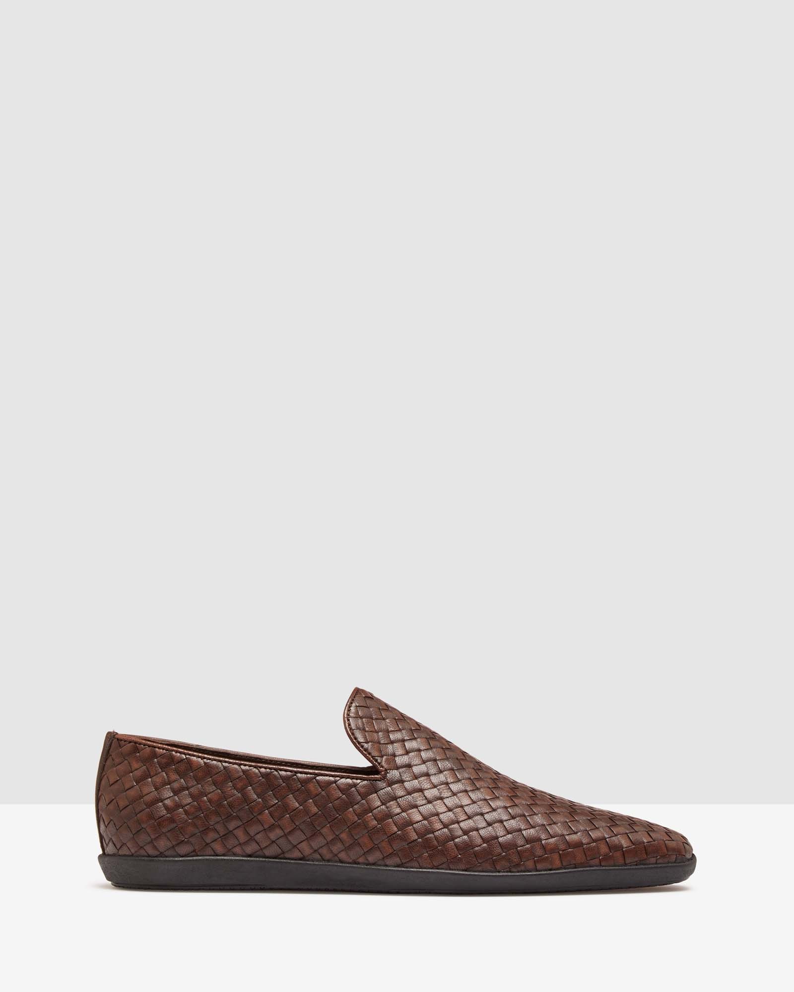 Alfonce Woven Loafer Shoes Dark Brown by Oxford | ShoeSales