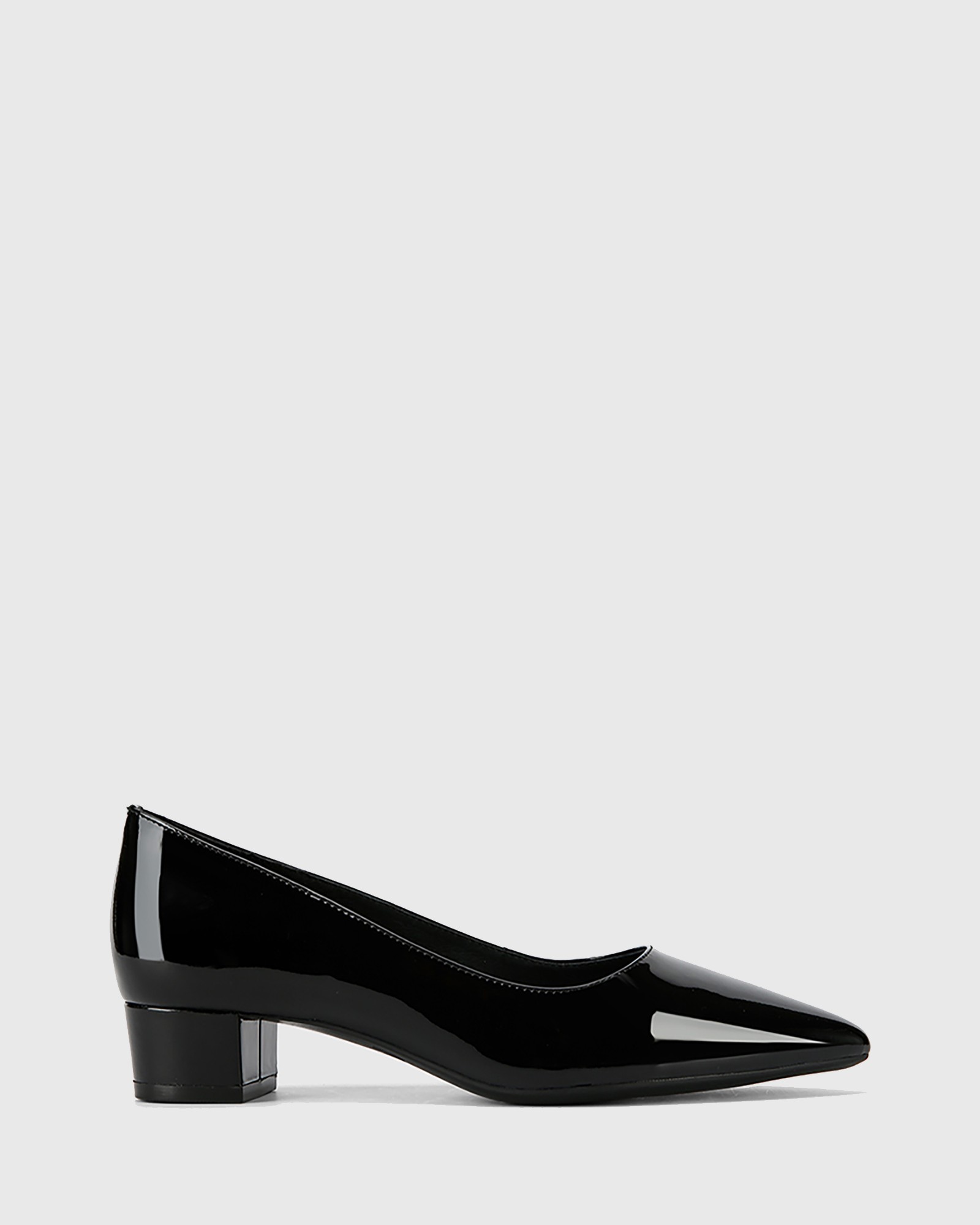 Armin Patent Leather Block Heels Black by Wittner | ShoeSales