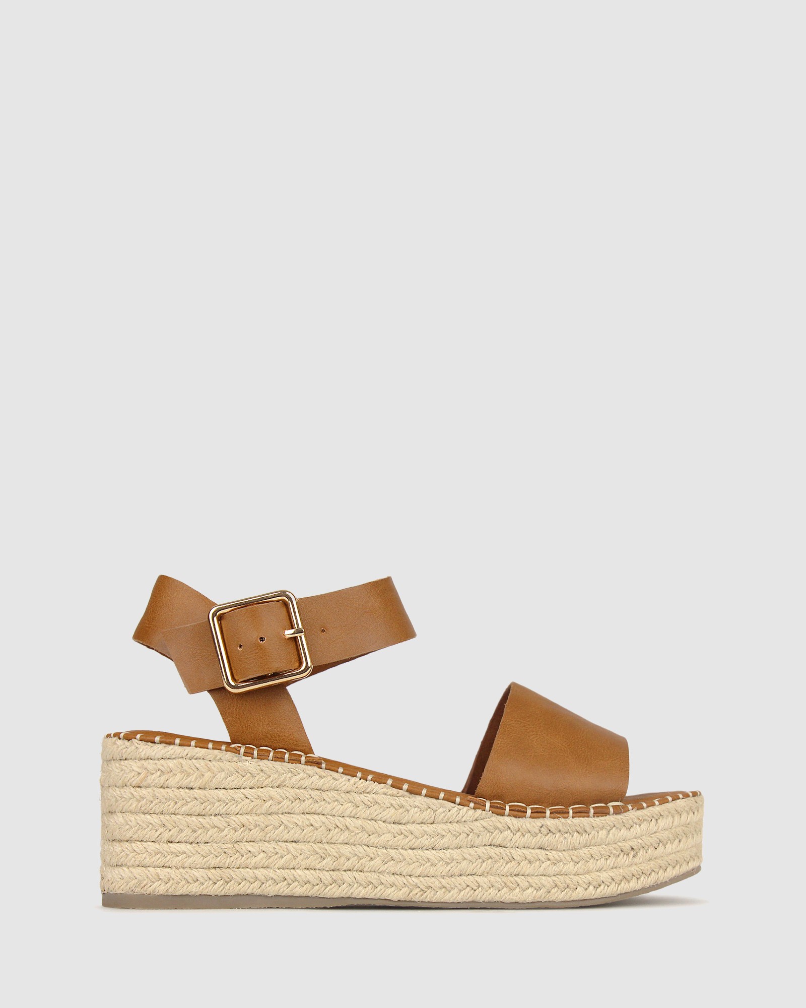 Bali Rope Flatform Sandals Tan by Betts | ShoeSales