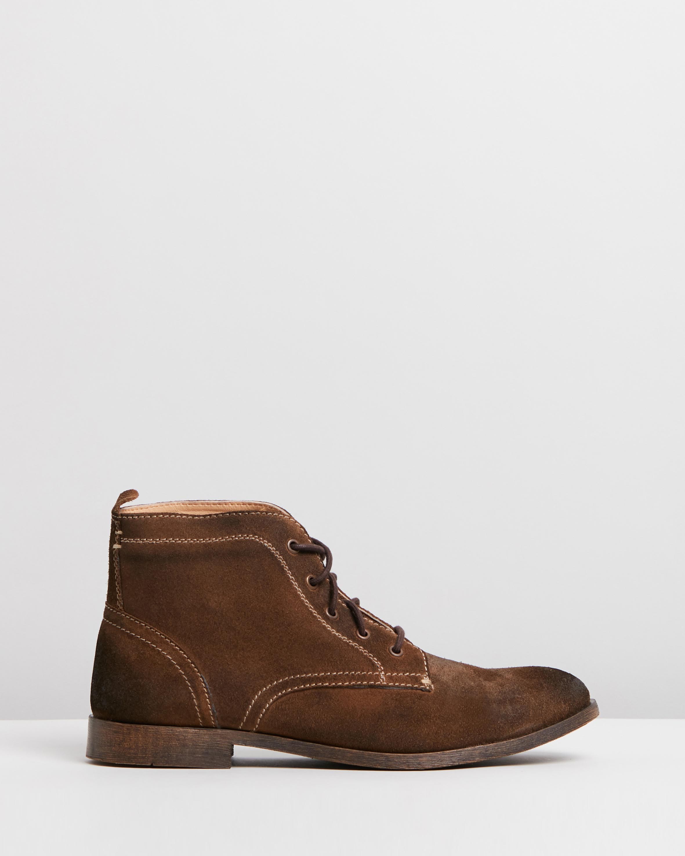 Beaumont Suede Boots Taupe Oily by Staple Superior | ShoeSales