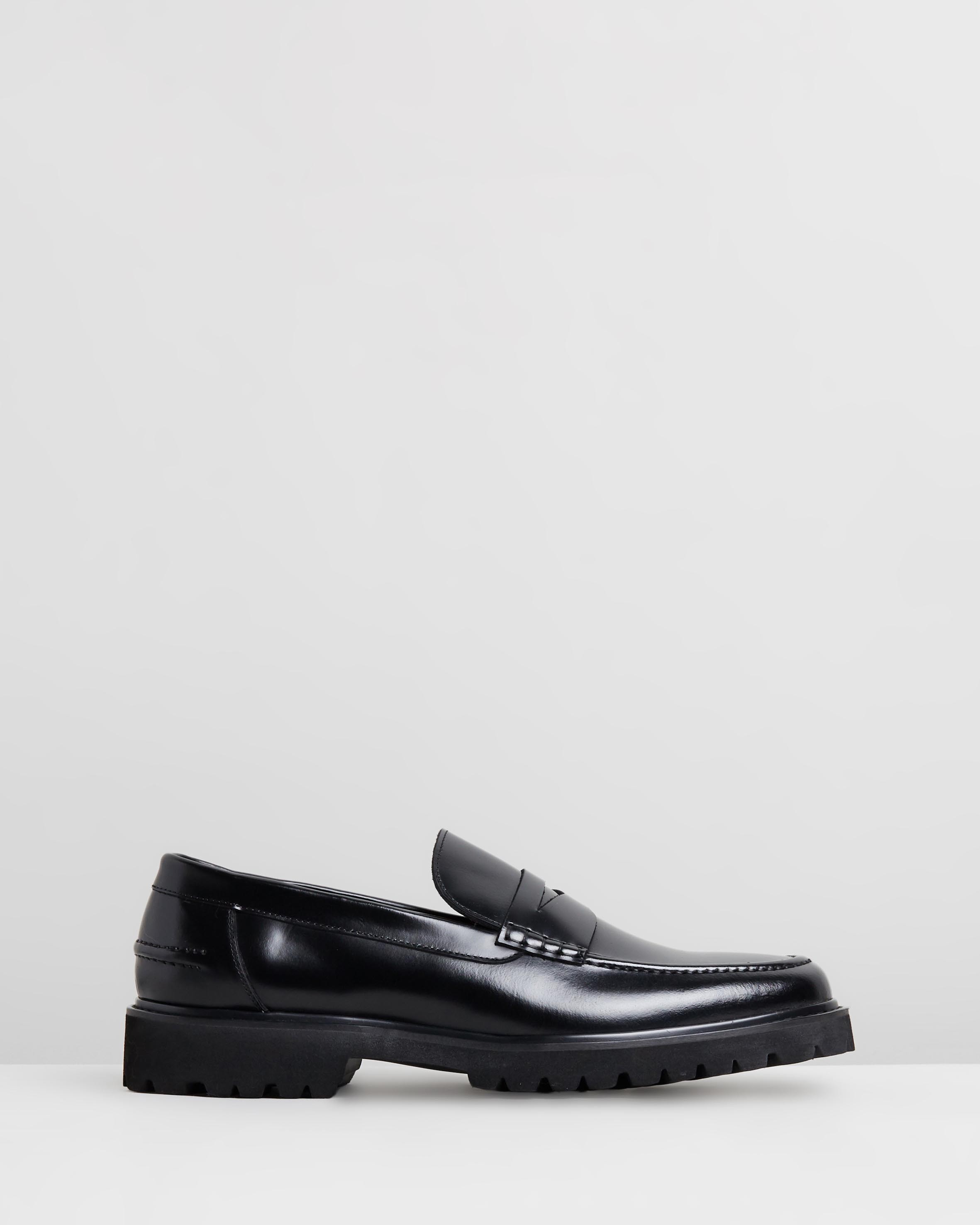 Busan Leather Loafers Black by Double Oak Mills | ShoeSales
