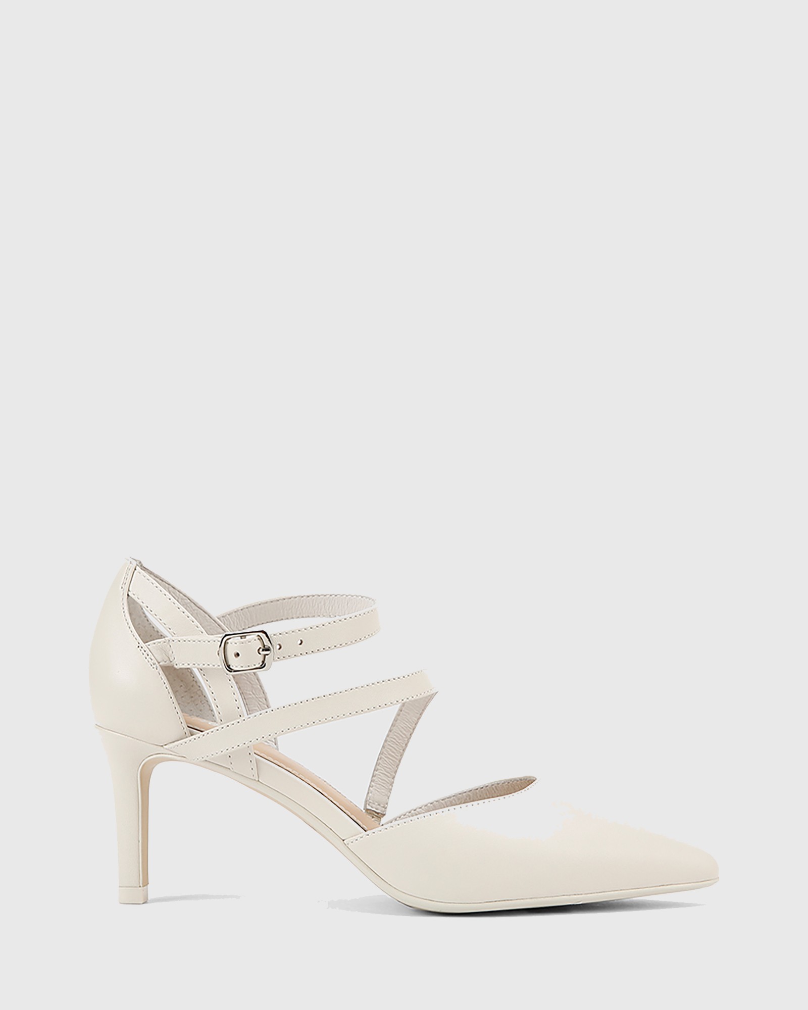 white pointed toe stiletto heels