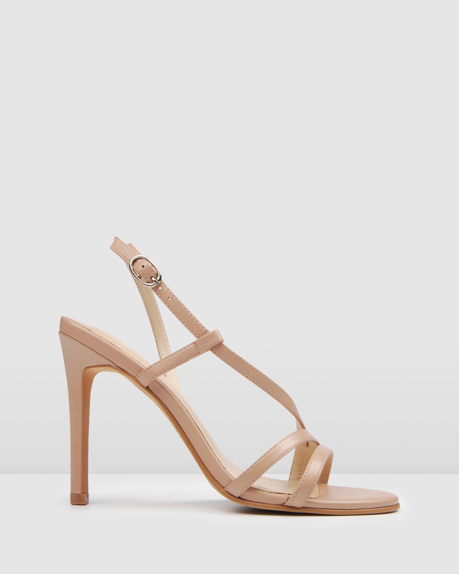 Donna High Heels Blush Leather by Jo Mercer | ShoeSales