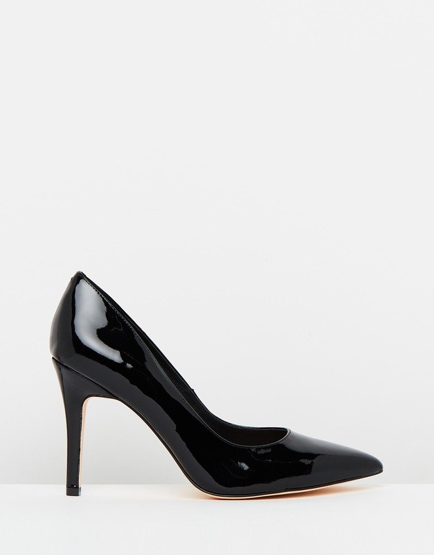 Elaine Leather Pumps Black Patent by Atmos&Here | ShoeSales