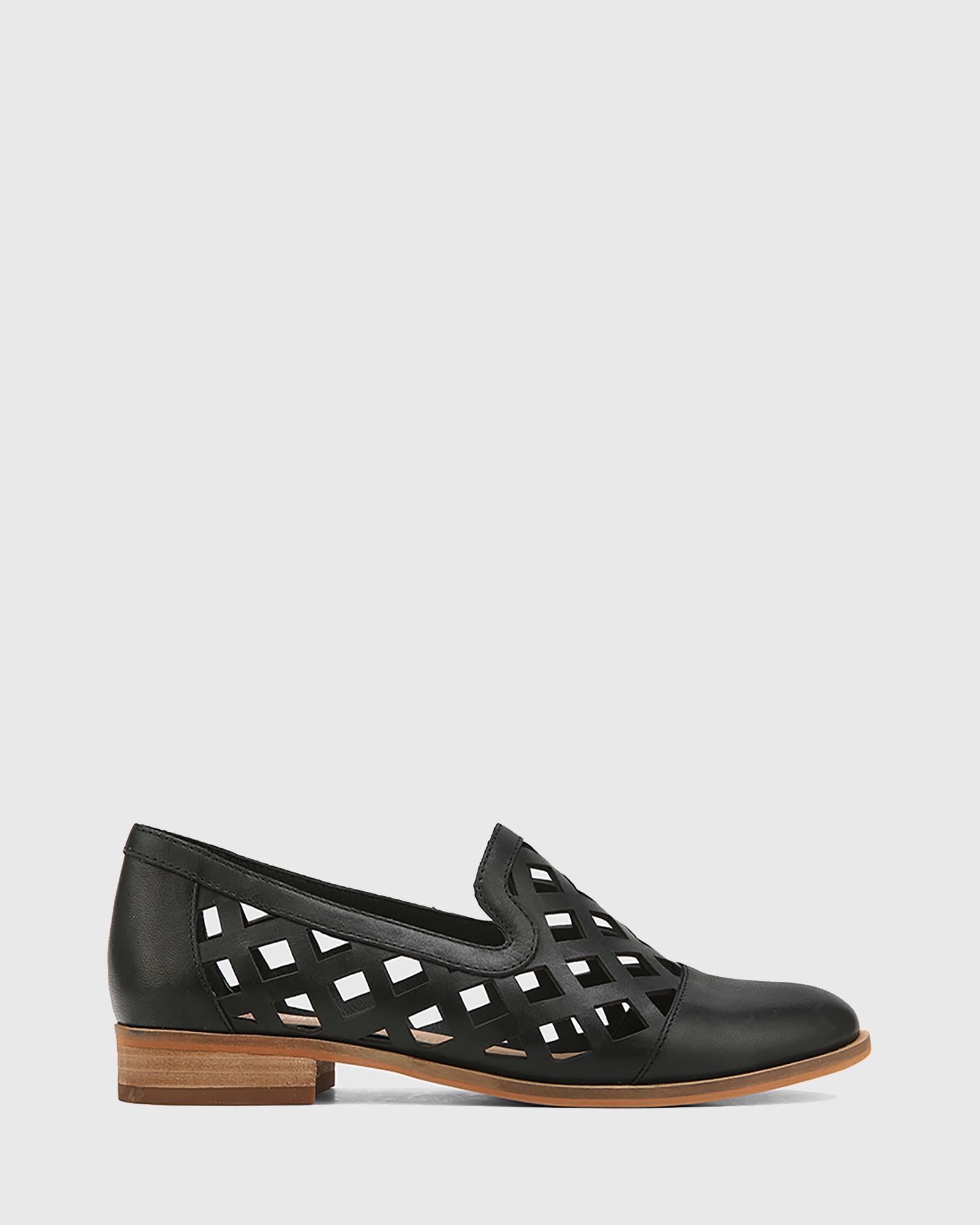 Heeva Nappa Leather Almond Toe Flats Black by Wittner | ShoeSales