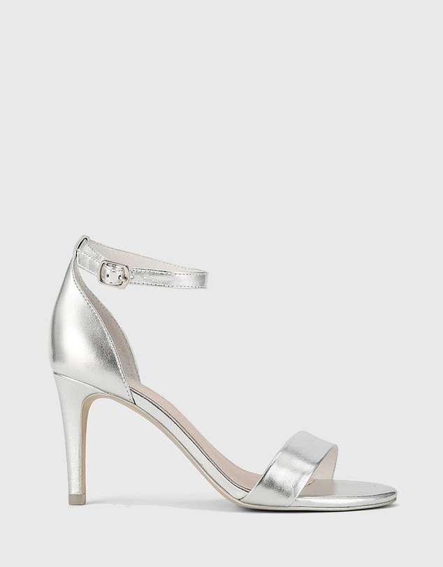 Imina Ankle Strap Stiletto Heels Metallic by Wittner | ShoeSales