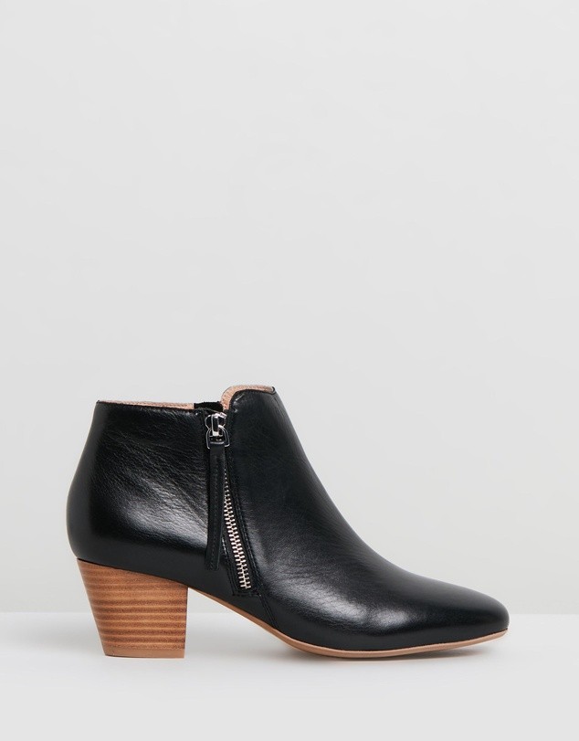 Kenji Ankle Boots Black Leather by Jo Mercer | ShoeSales