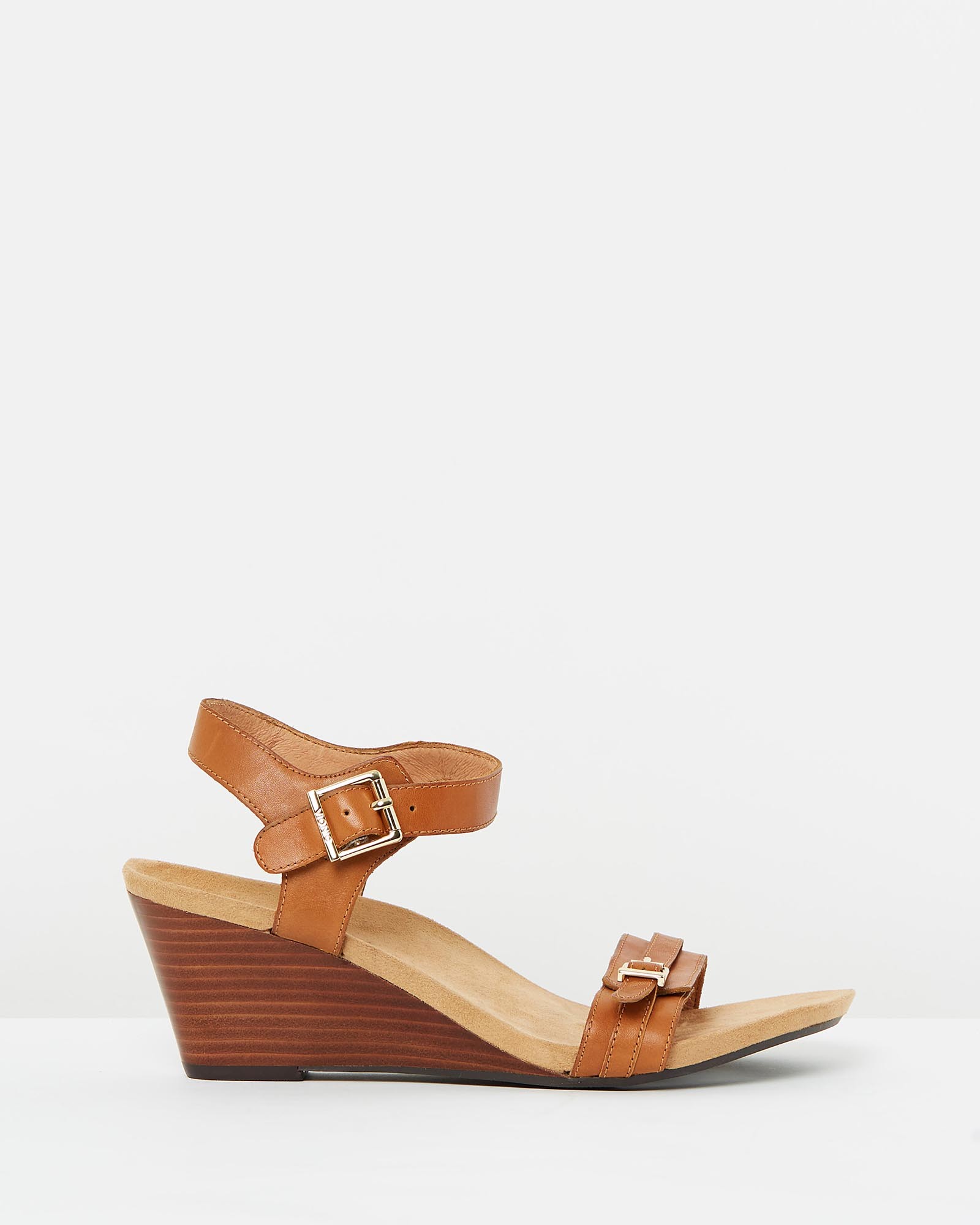 Laurie Wedge Sandals Tan by Vionic | ShoeSales