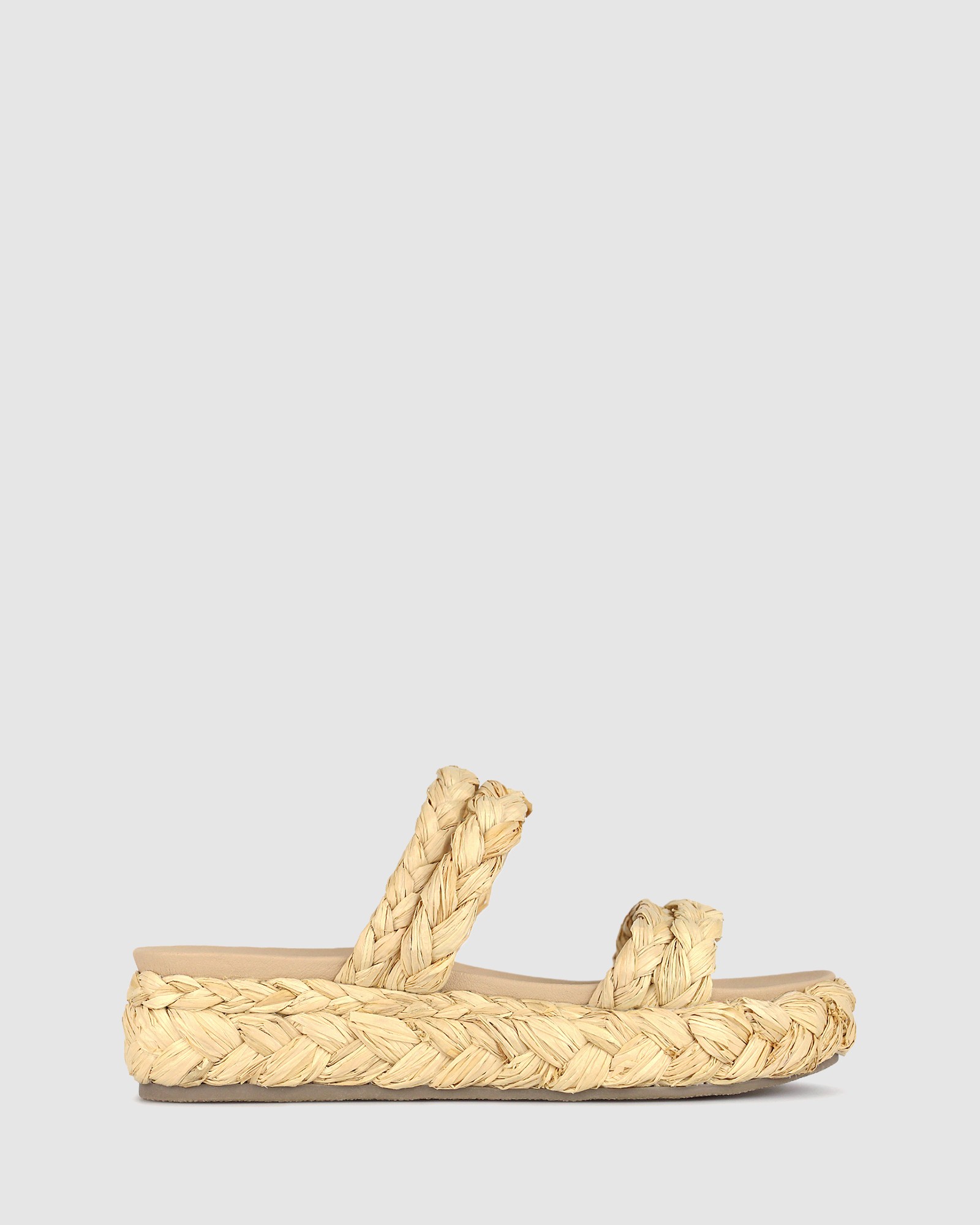Lilo Plaited Rafia Flatform Sandals Natural by Zu | ShoeSales