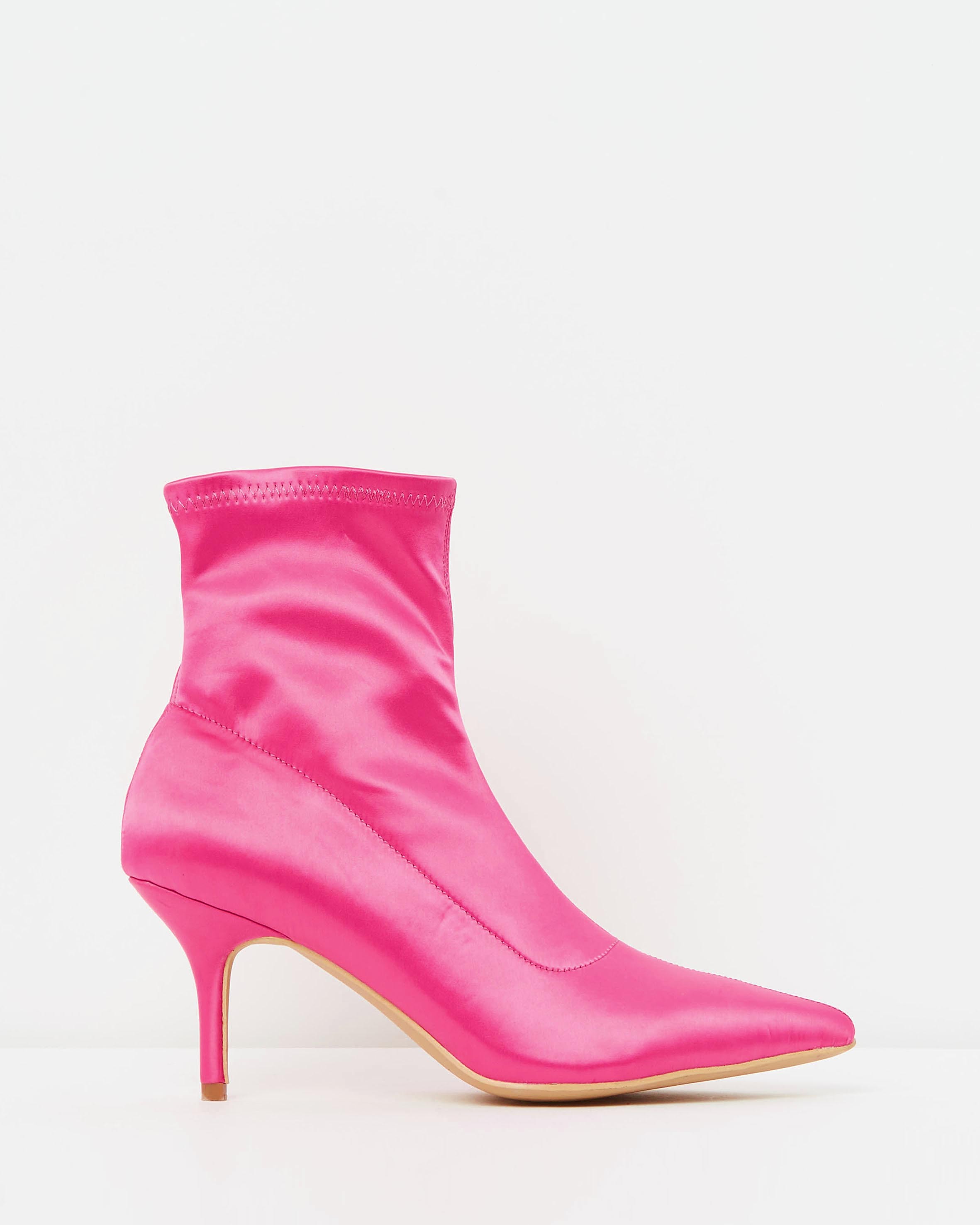 Lizie Ankle Boots Pink Satin by Spurr | ShoeSales