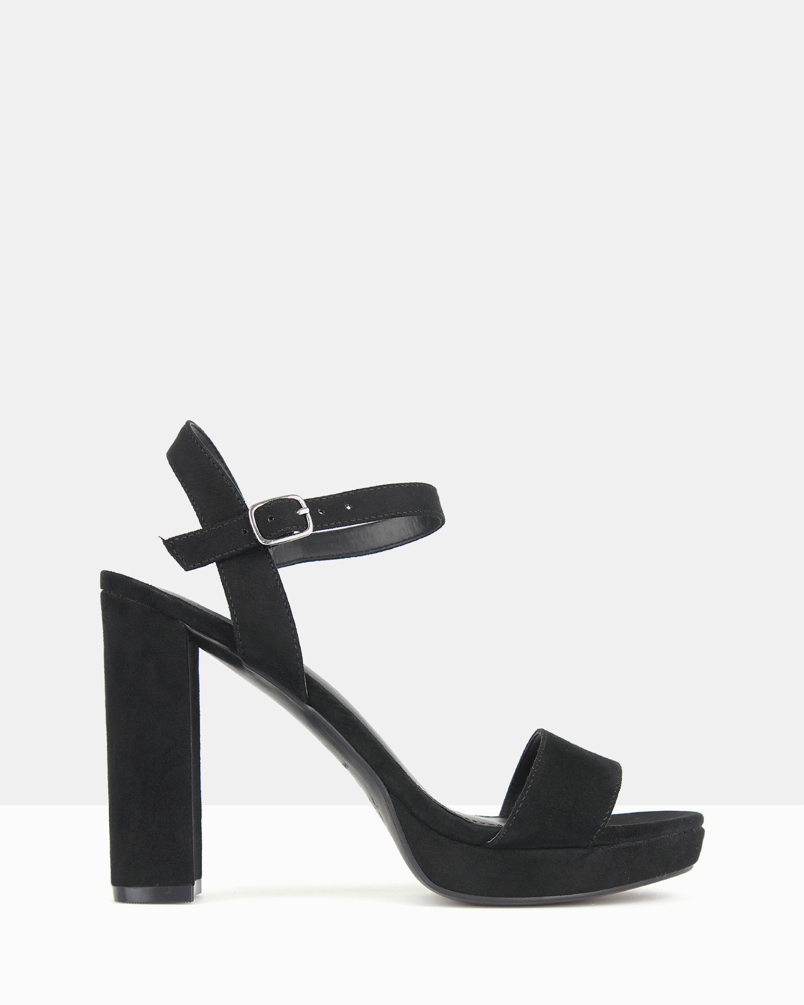black heel platform sandals
