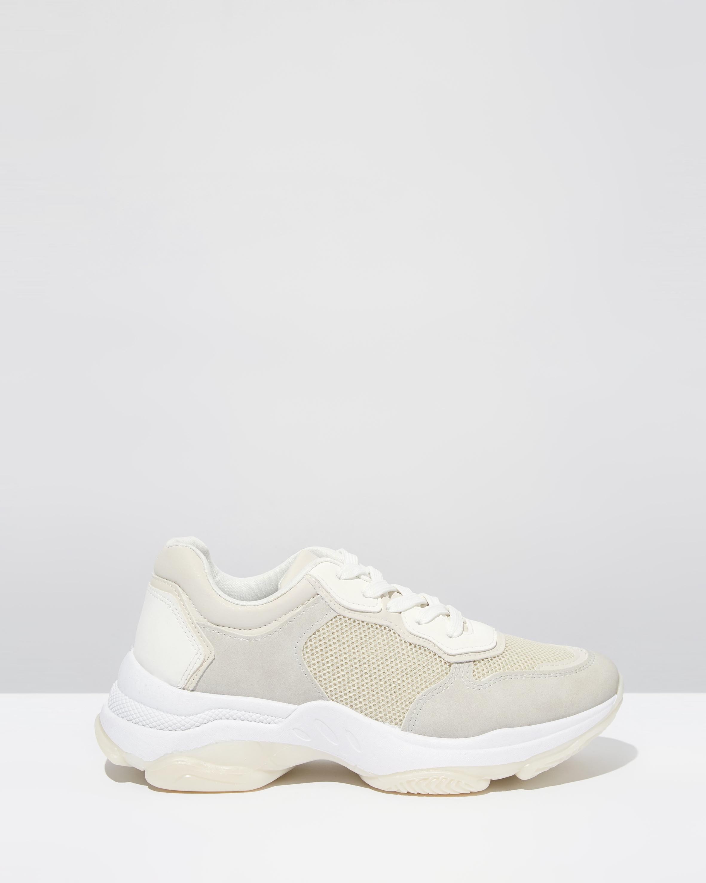 cream chunky sneakers