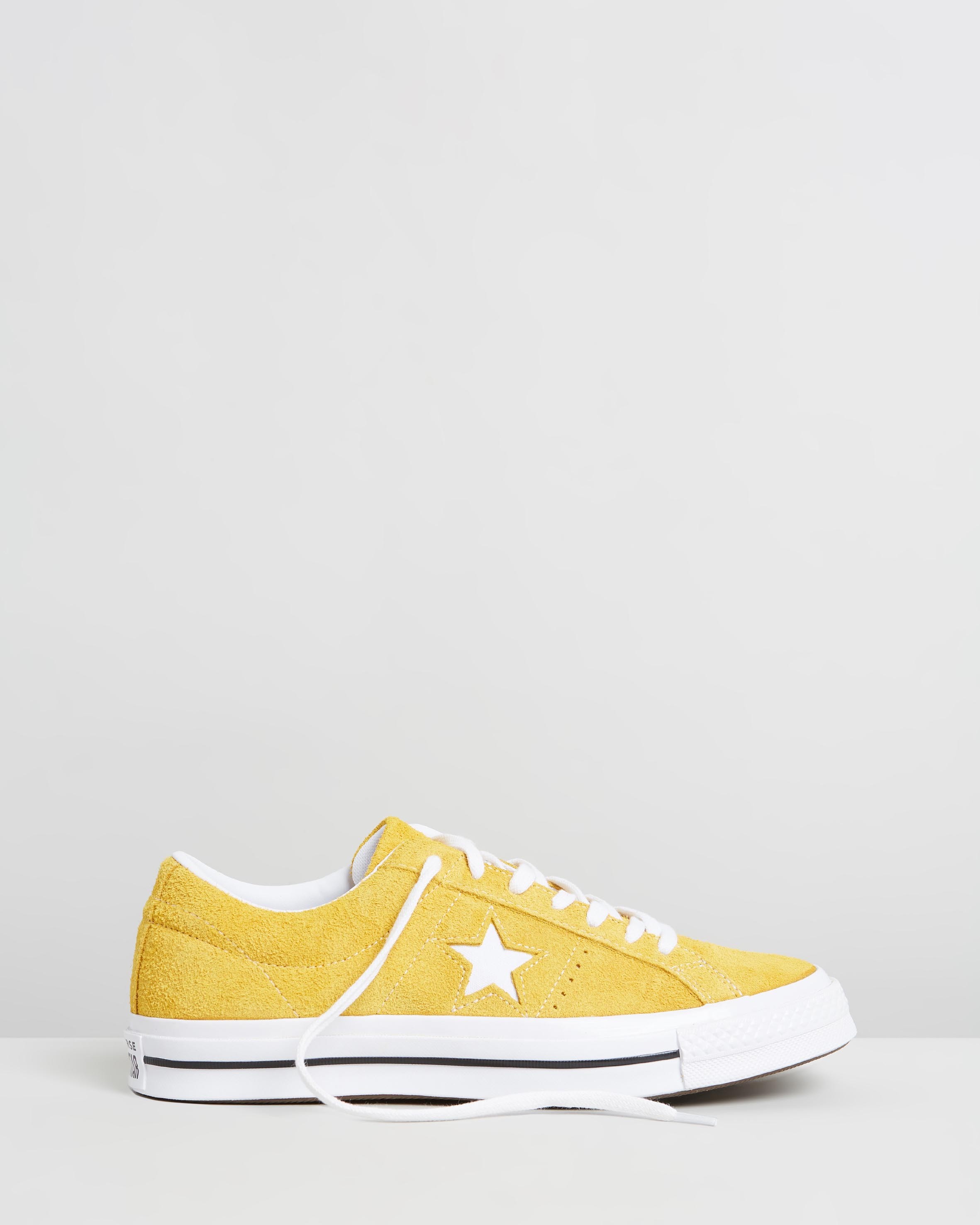 One Star Vintage Suede Low-Tops - Unisex Gold Dart, White & Black by ...