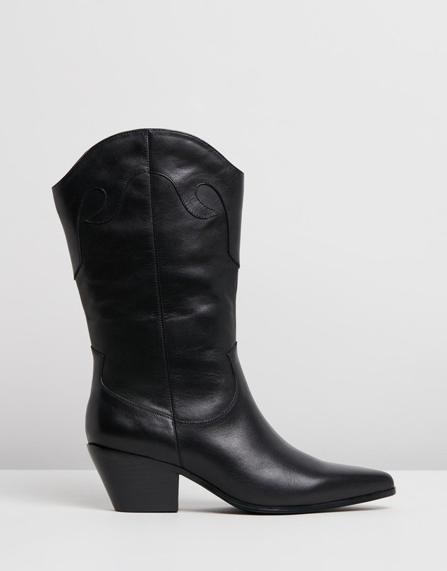 Orlando Leather Boots Black Leather by Atmos&Here | ShoeSales