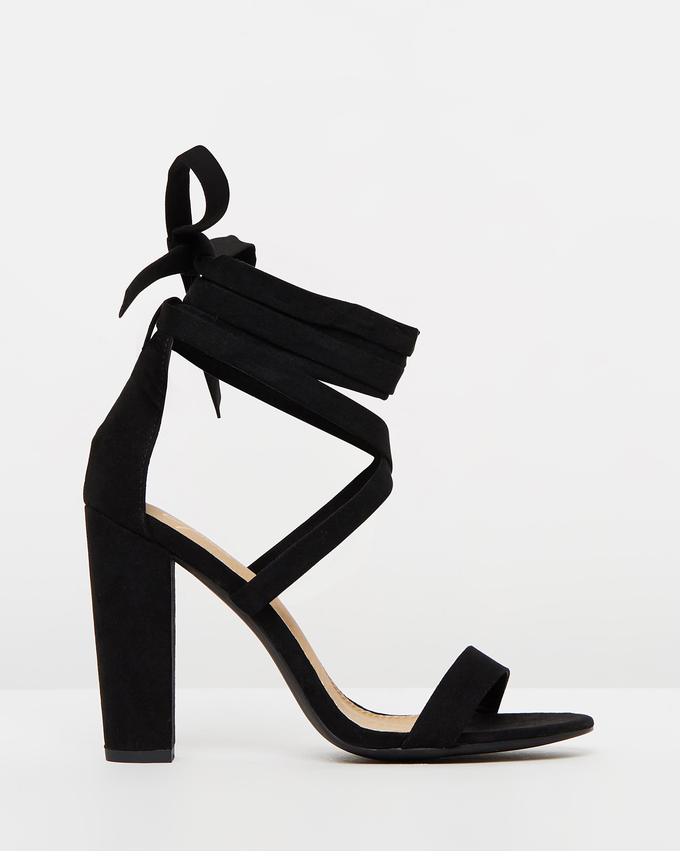 Roman Lace-Up Heels Black by Spurr 