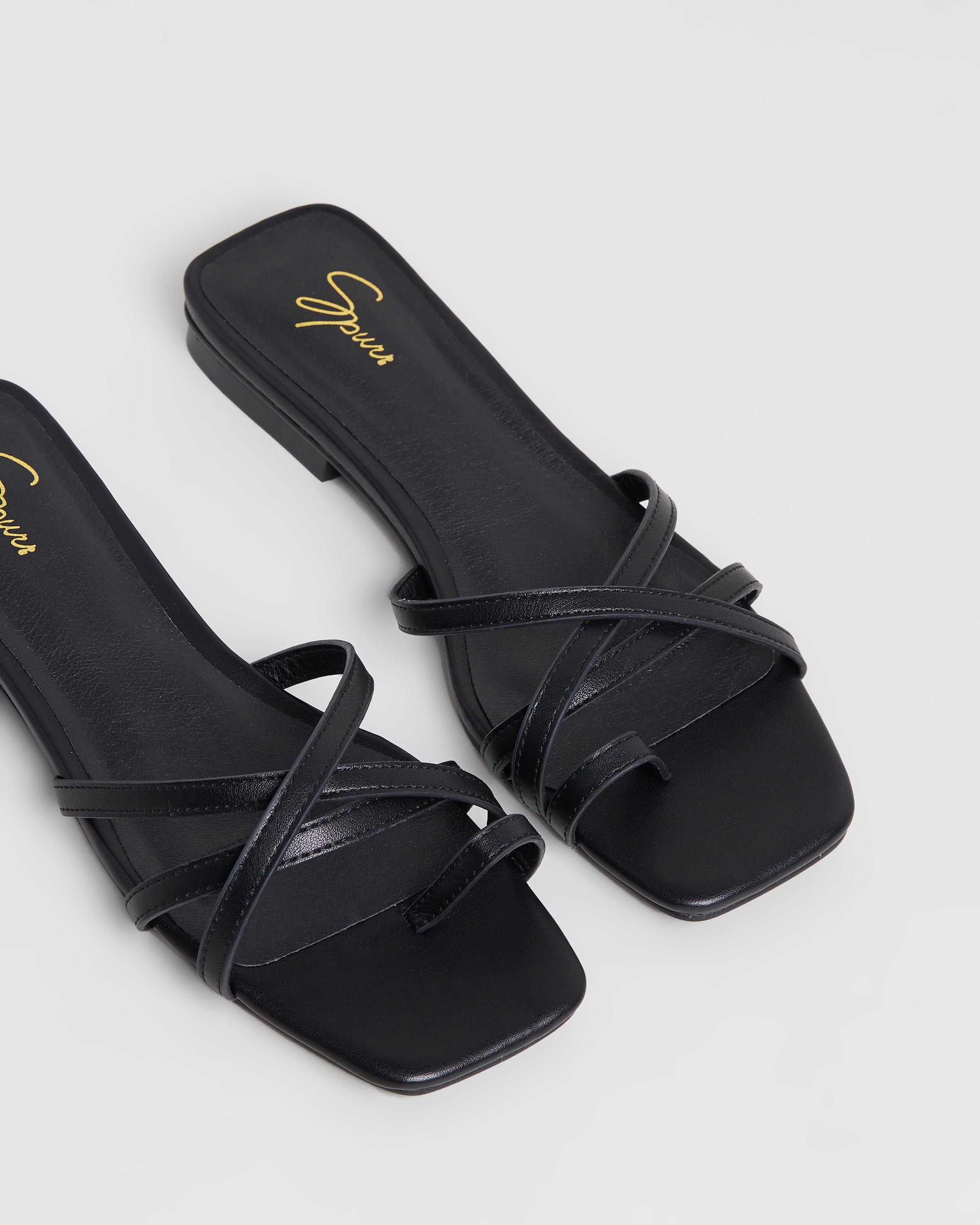 Ronnie Sandals Black Smooth by Spurr | ShoeSales