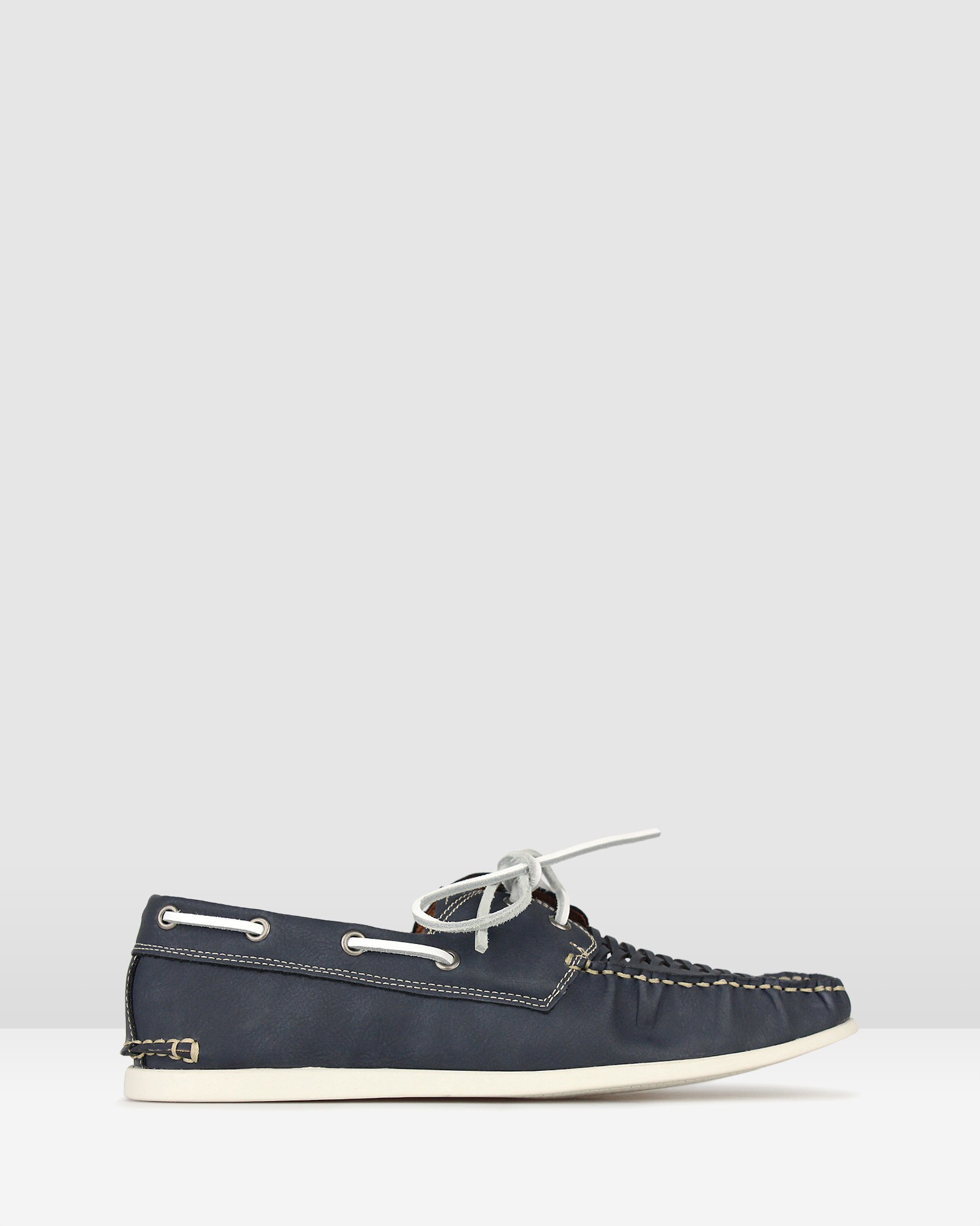 Row Woven Boat Shoes Navy by Betts | ShoeSales
