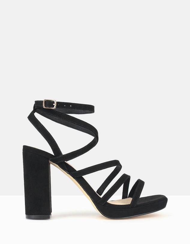 Sapphire Platform Sandals Black by Betts ShoeSales