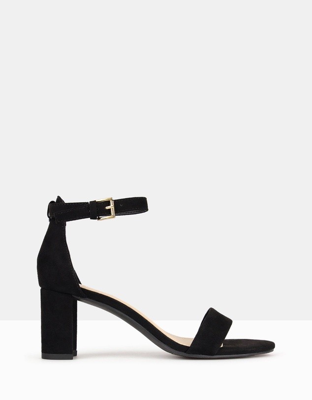Seduce Low Block Heels Black by Betts | ShoeSales