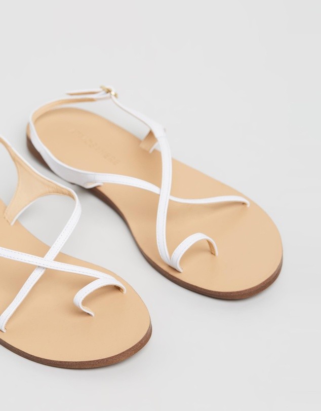 Sierra Leather Sandals White Leather by Atmos&Here | ShoeSales