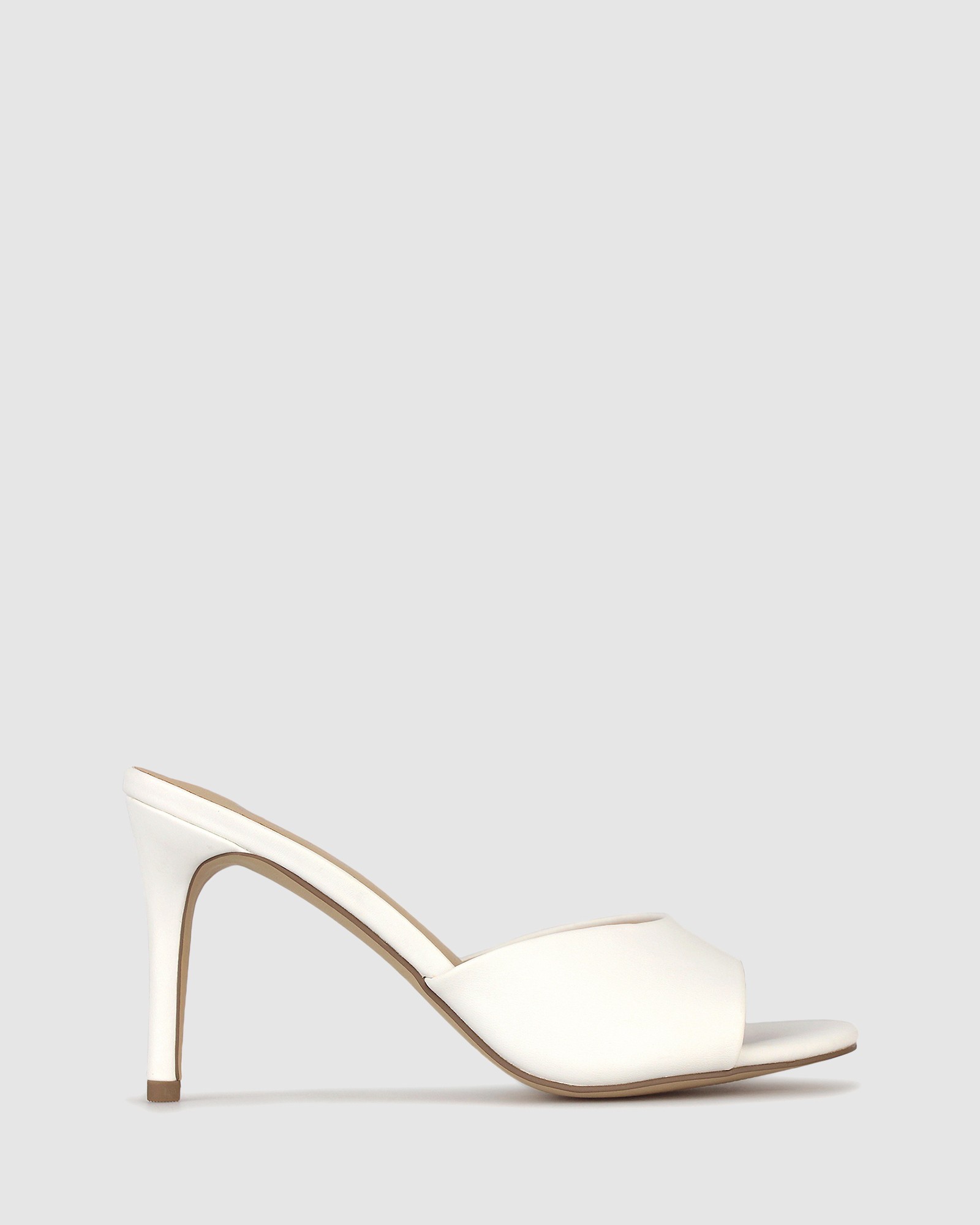 Sly Stiletto Heel Mules White by Betts | ShoeSales