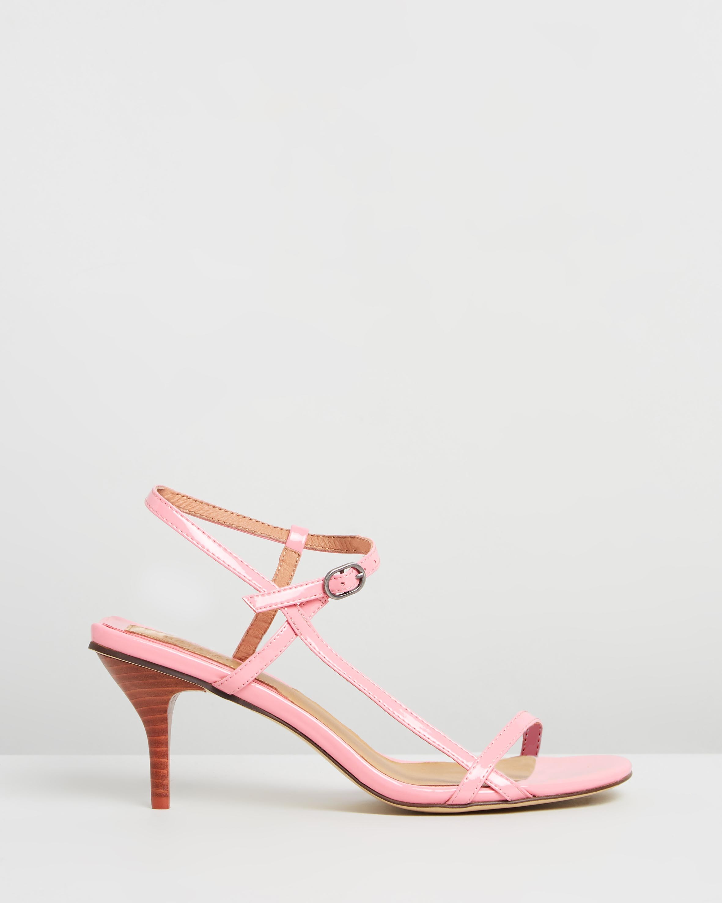 Strappy Patent Sandals Candy Pink by Jaggar The Label | ShoeSales