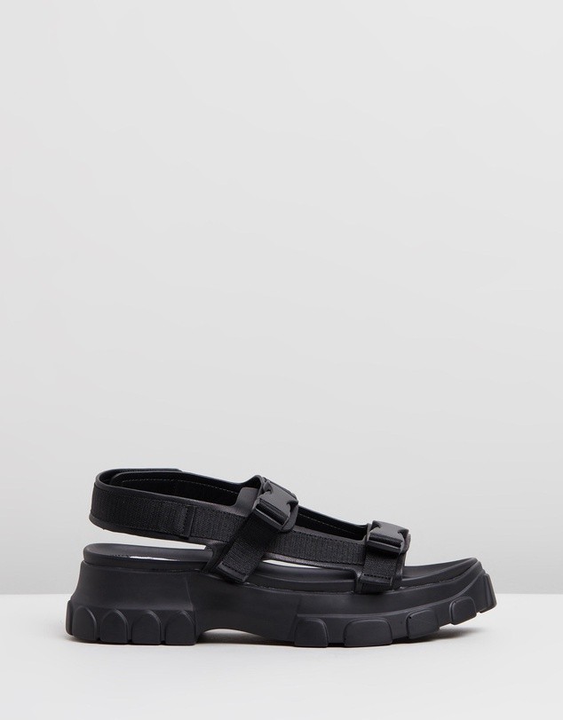 Syrell Flatform Sandals Black by Dazie | ShoeSales