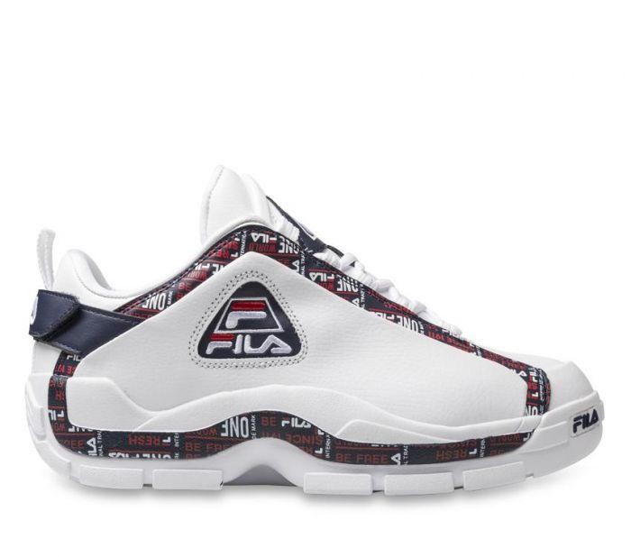 Mens Grant Hill 2 Low Trademark Fila Navy / White / Fila Red | ShoeSales
