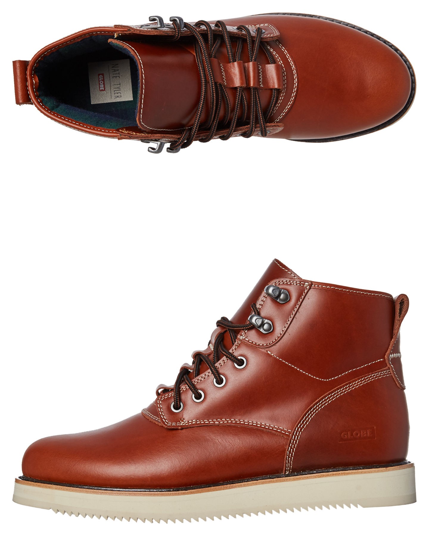 Tawny Brown Coloured Komachi Nate Tyler Leather Boot Tawny Brown ...