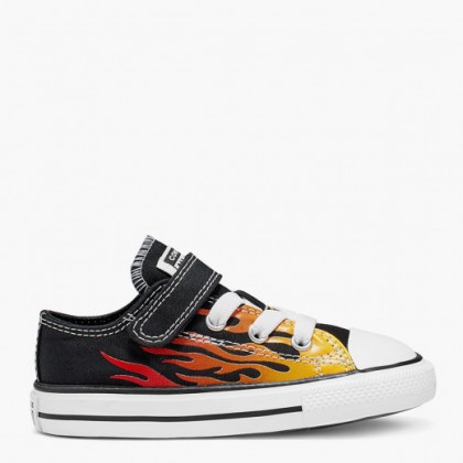 Chuck Taylor All Star Archive Flame 1V Toddler Low Top Black