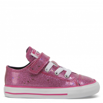 Chuck Taylor All Star Galaxy Glimmer 1V Toddler Low Top Mod Pink