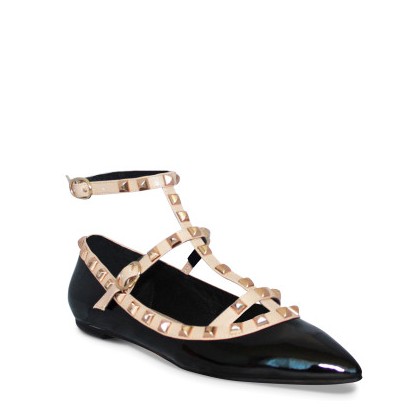Delight - Black Patent/Nude by Siren Shoes