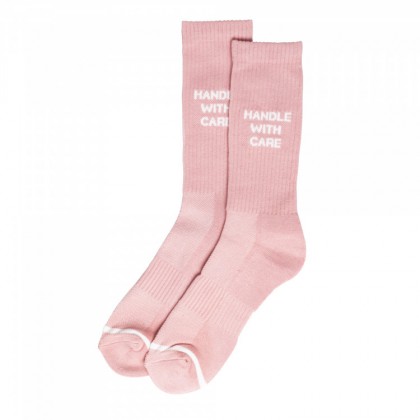 HANDLE WITH CARE SOCK Pink