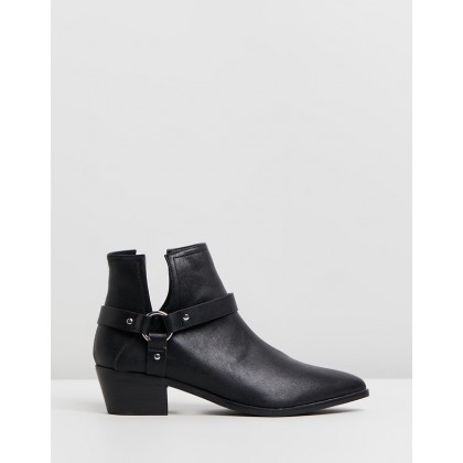 Abela Ankle Boots Black Smooth by Spurr