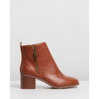 Alceed Ankle Boots - Wide Fit Tan by Dorothy Perkins