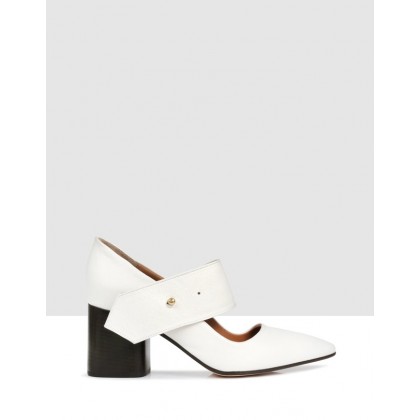Alsen Court Shoes Off White by Beau Coops