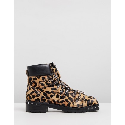 Animal Hiker Boots Leopard by Topshop