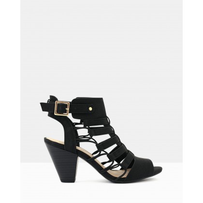 Awesome Strappy Sandals Black by Betts