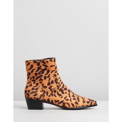 Baxter Ankle Boots Leopard Microsuede by Spurr