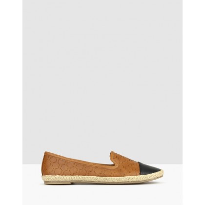 Bayview Embroidered Flats Tan by Betts