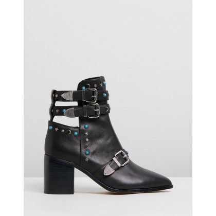 Bohemian Stud Boots Black by Camilla