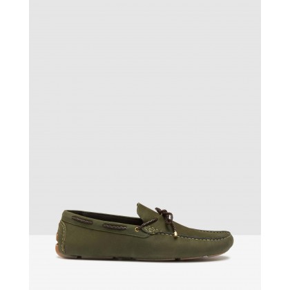 Bowie Driver Loafers Olive by Oxford