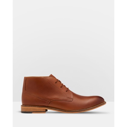 Braxton Leather Desert Boots Brown by Oxford