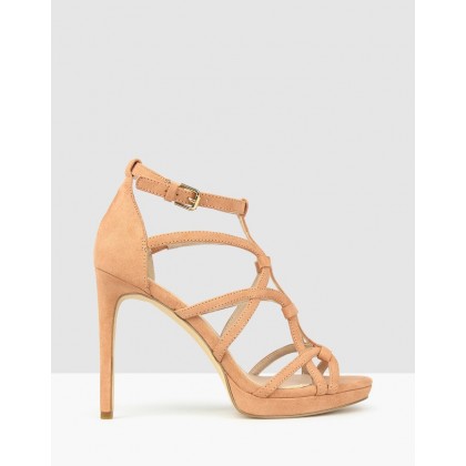 Conspire Stiletto Dress Sandals Dusty Pink by Betts