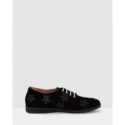 Derby Shoes All Black Stars by Rollie