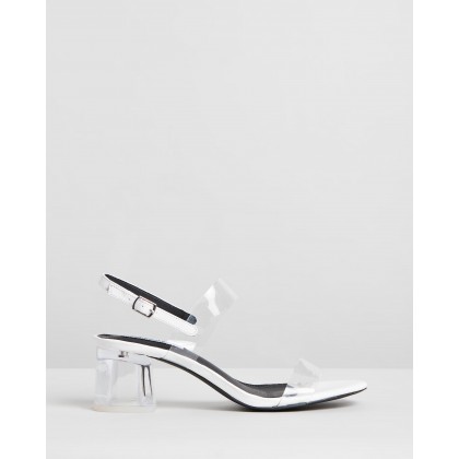 Fae Heels White Patent & Clear by Dazie