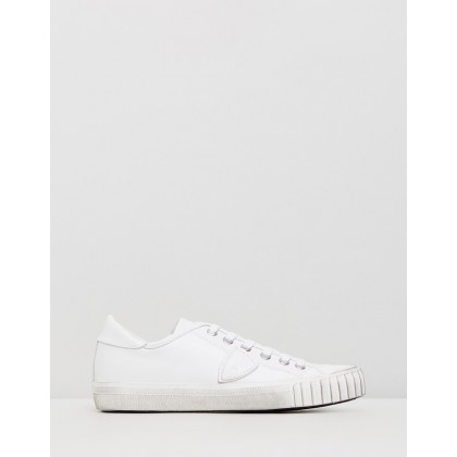 Gare Sneakers Veau Blanc Blanc by Philippe Model